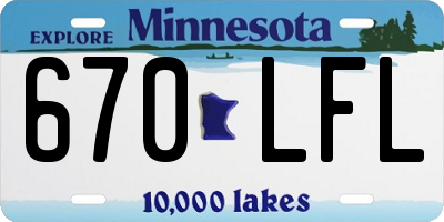 MN license plate 670LFL