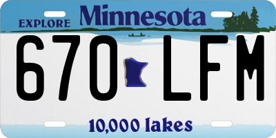 MN license plate 670LFM