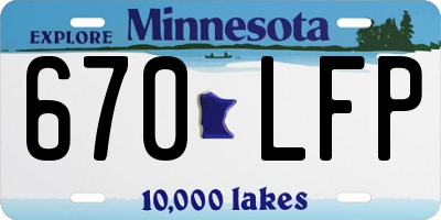 MN license plate 670LFP