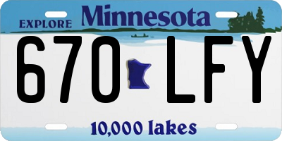 MN license plate 670LFY