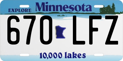 MN license plate 670LFZ