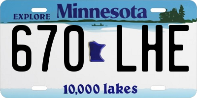 MN license plate 670LHE