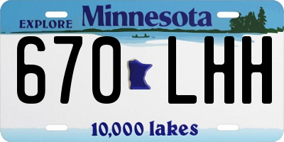 MN license plate 670LHH