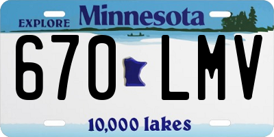 MN license plate 670LMV