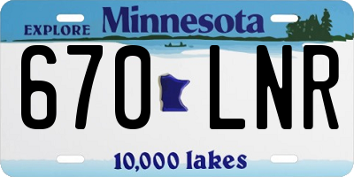 MN license plate 670LNR