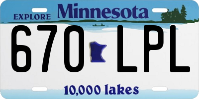 MN license plate 670LPL