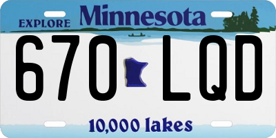 MN license plate 670LQD