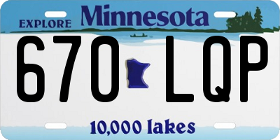 MN license plate 670LQP
