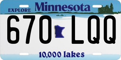 MN license plate 670LQQ