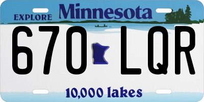 MN license plate 670LQR