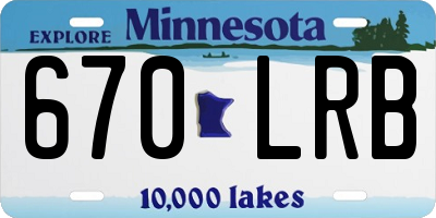 MN license plate 670LRB