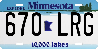 MN license plate 670LRG