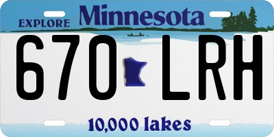 MN license plate 670LRH