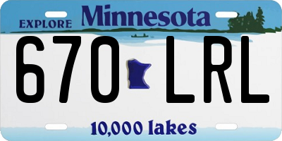 MN license plate 670LRL