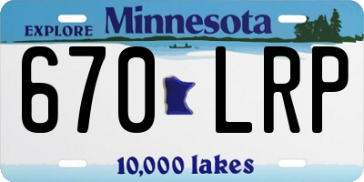 MN license plate 670LRP