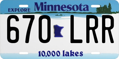 MN license plate 670LRR