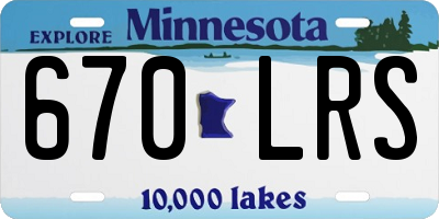MN license plate 670LRS