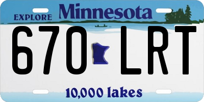 MN license plate 670LRT