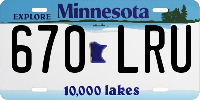 MN license plate 670LRU