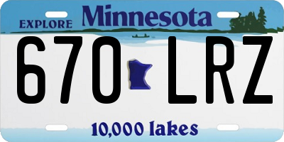 MN license plate 670LRZ
