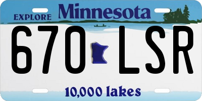 MN license plate 670LSR
