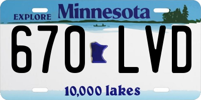 MN license plate 670LVD