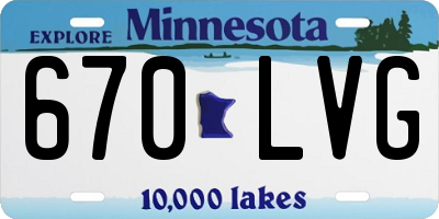MN license plate 670LVG