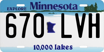 MN license plate 670LVH