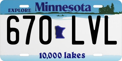 MN license plate 670LVL