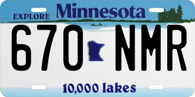 MN license plate 670NMR