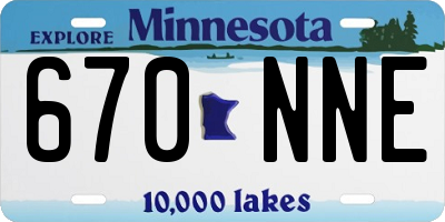 MN license plate 670NNE