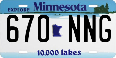 MN license plate 670NNG
