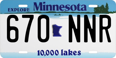 MN license plate 670NNR