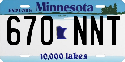 MN license plate 670NNT