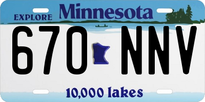 MN license plate 670NNV