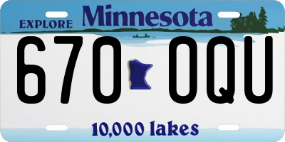 MN license plate 670OQU