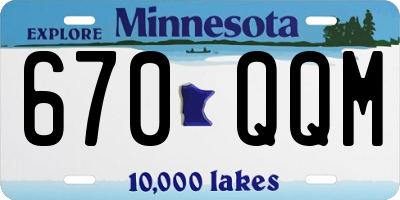 MN license plate 670QQM