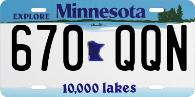 MN license plate 670QQN