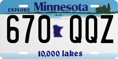 MN license plate 670QQZ