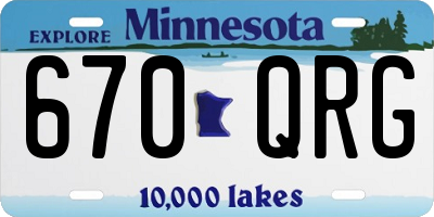MN license plate 670QRG