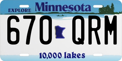 MN license plate 670QRM
