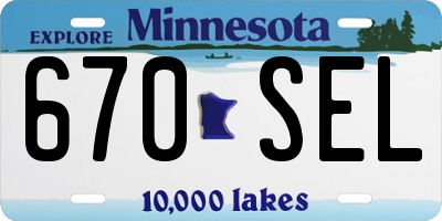 MN license plate 670SEL