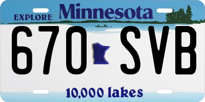 MN license plate 670SVB