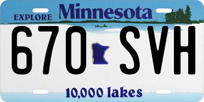 MN license plate 670SVH