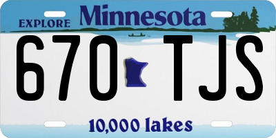 MN license plate 670TJS