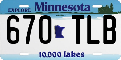 MN license plate 670TLB