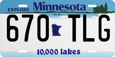 MN license plate 670TLG