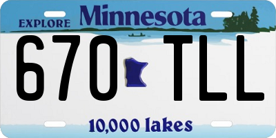 MN license plate 670TLL
