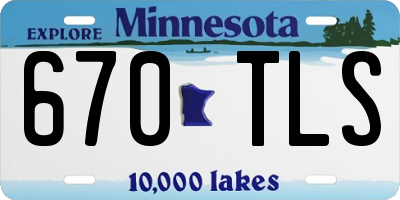 MN license plate 670TLS