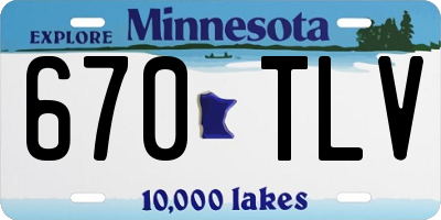 MN license plate 670TLV
